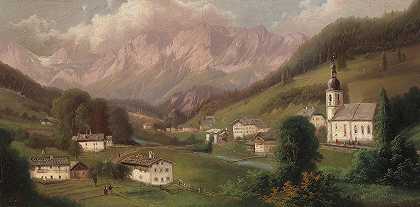 费迪南德·勒皮的《阿尔卑斯山村》