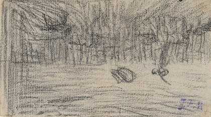 让-弗朗索瓦·米勒的《暮色中的风景》