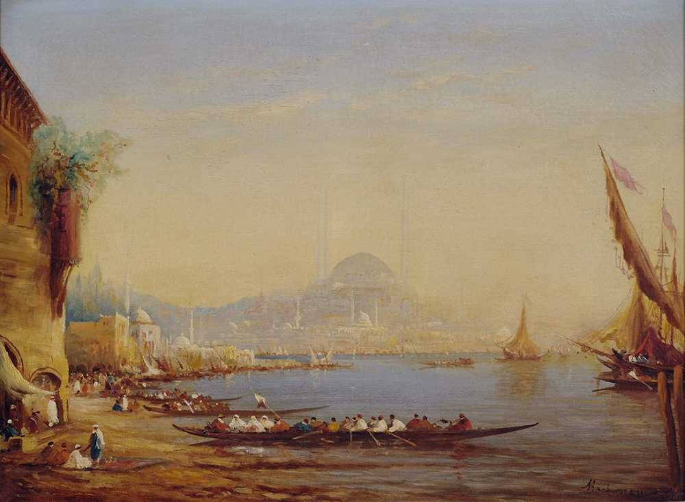 阿尔弗雷德·奥古斯特·费利克斯·巴赫曼的《伊斯坦布尔海景》