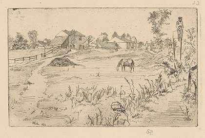 詹姆斯·阿博特·麦克尼尔·惠斯勒的《风景与马》