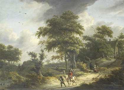 Roelof Jansz.van Vries的《与Falconer的风景》