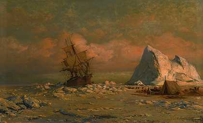 威廉·布拉德福德（William Bradford）的《带浮冰和数字的船》