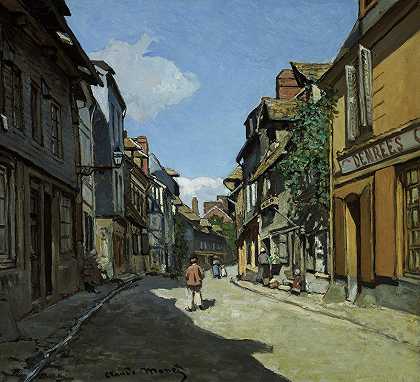 克劳德·莫奈（Claude Monet）在拉巴沃尔街（Rue de la Bavole）的Honfleur