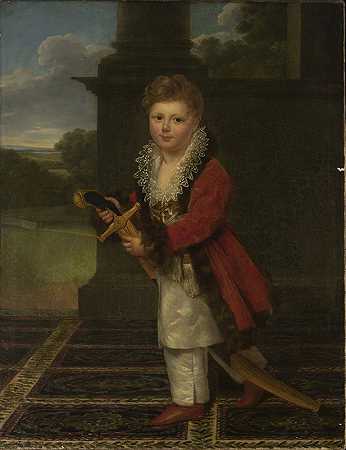 “亨利·弗朗索瓦·里森纳（Henri François Riesener）为齐格蒙特·克拉辛斯基（1812–1859）的童年画像，他穿着波兰服装，手持父亲的剑