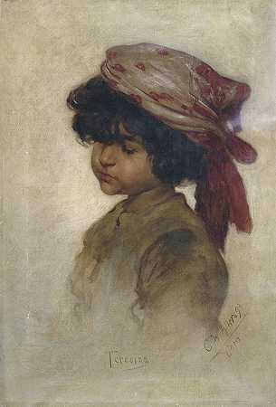 克里斯蒂安·威廉·艾尔斯的《女孩特蕾西娜的肖像》