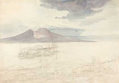 卡尔·罗特曼的《维苏威和佩莱格里诺山全景图》
