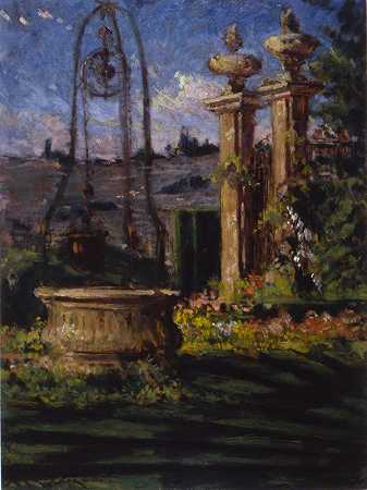 詹姆斯·卡罗尔·贝克斯的《帕尔米耶里别墅花园》