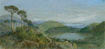威廉·特罗斯特·理查兹的《阿弗努斯湖》