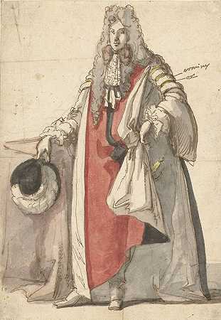 《威廉三世肖像》，卡斯帕·奈舍尔（Caspar Netscher）在斯塔特西克利德（Staatsiekleid）