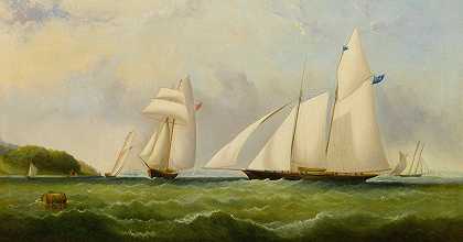 亚瑟·惠灵顿·福尔斯（Arthur Wellington Fowles）的《康布里亚帆船在莱德岛-怀特岛赛跑》（The Yacht Cambria Racing Off Ryde–Isle Of Wight）