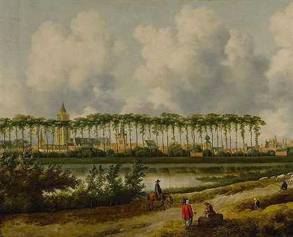 扬·范·凯塞尔（Jan Van Kessel the Elder）从西南观看戈林钦（Gorinchem）