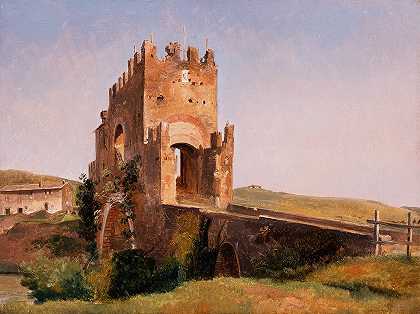 皮埃尔·尼古拉斯·布里塞特的《诺门塔诺桥（罗马坎帕尼亚）》