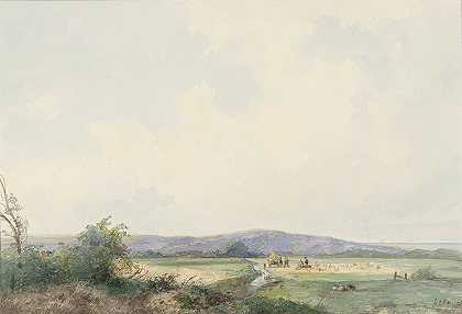 弗兰斯·阿诺德·布鲁豪斯·德·格罗特（Frans Arnold Breuhaus de Groot）的《沙丘附近的草地风景》