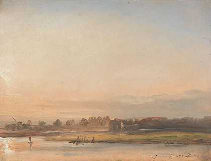 约翰·克里斯蒂安·达尔的《易北河景色》