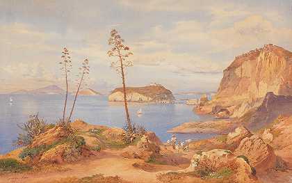 赫尔曼·大卫·萨洛蒙·科罗迪《波佐利湾尼西达岛的景色》