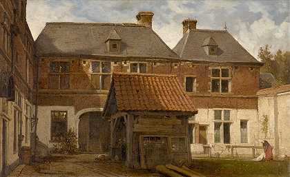 亨利·弗朗索瓦·谢费尔斯的《安特卫普奥托·维尼乌斯特拉特的圣安娜·阿尔姆舒斯》（Saint Anna Almshouse in the Otto Veniusstraat Antwerp）