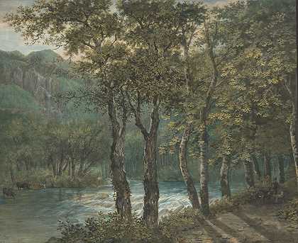 康拉德·盖斯纳的《阳光透过西尔河沿岸的树木》