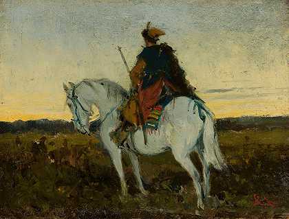 扬·切米斯基的《骑在白马上的东方骑士》