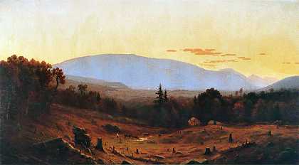 桑福德·罗宾逊·吉福德的《猎人山，黄昏》