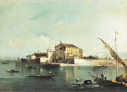 “贾科莫·瓜尔迪（Giacomo Guardi）从圣克里斯托福罗岛（San Cristoforo di Murano）俯瞰
