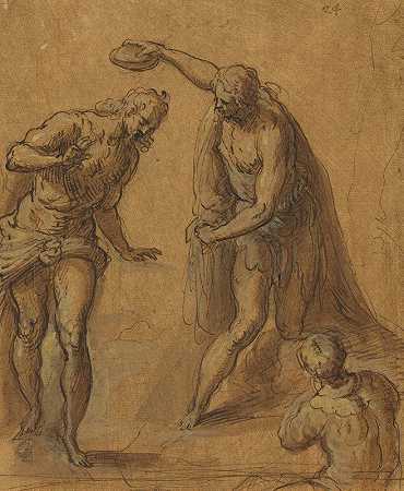 杰科波·帕尔马·伊尔·乔瓦内的《基督二世洗礼素描》