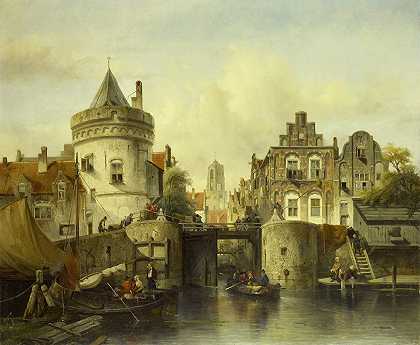 萨洛蒙·莱昂纳多斯·弗维尔（Salomon Leonardus Verveer）的《基于阿姆斯特丹科尔克斯路斯的想象视图》