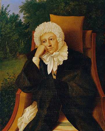 路德维希·费迪南德·施诺尔·冯·卡罗斯菲尔德的《扶手椅上的女士》