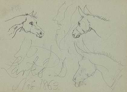 迈尔斯·伯基特·福斯特的《马头和两只驴的研究》