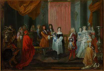 路易十四将蓝带勋章授予路易十五的父亲勃艮第公爵