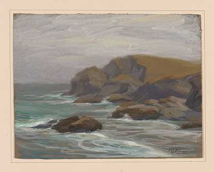 埃德加德·法拉森的《岩石海景》