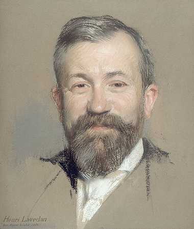 “肖像画亨利·拉维丹，文学家和戏剧作家（1859-1940），作者：马塞尔·巴斯切特