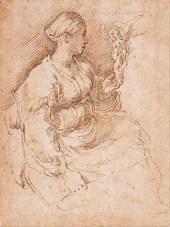 帕尔米吉亚尼诺的《手持胜利雕像的女人》