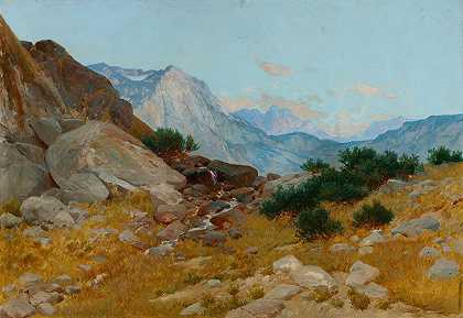 Tadeusz Popiel的《塔特拉山脉的风景》