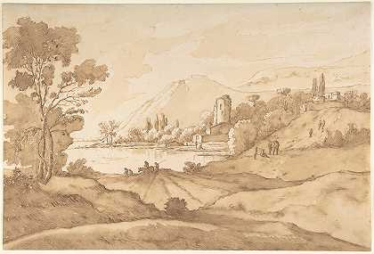 Theodorus Wilkens的《南部山脉与湖泊的想象风景》