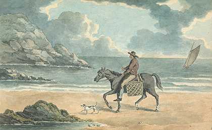 托马斯·布拉德肖的《海滩上骑马的人》