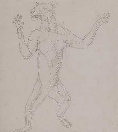 乔治·斯塔布斯（George Stubbs）的《老虎的身体，站在人的姿势》