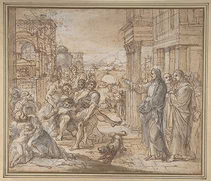 奥雷连诺·米拉尼（Aureliano Milani）的《基督治愈一个被折磨的人》