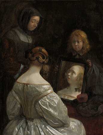 杰拉德·特·博奇的《镜子前的女人》
