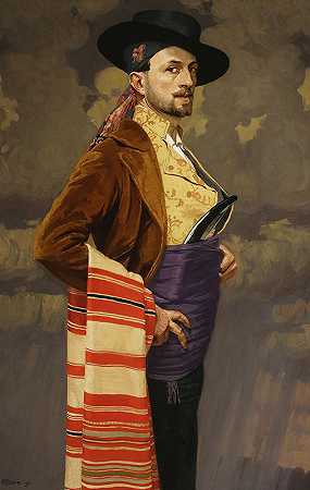 “爱德华·奥库的西班牙服装自画像