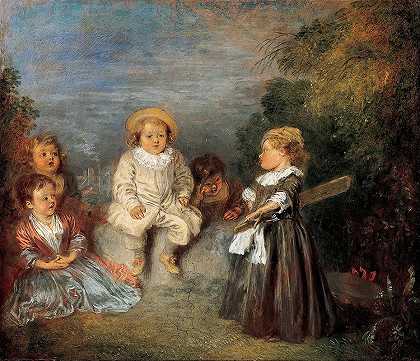 Jean Antoine Watteau的“Heureux age！age d”或（快乐时代！黄金时代）