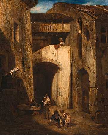亚历山大·加布里埃尔·德坎普的《意大利庭院》