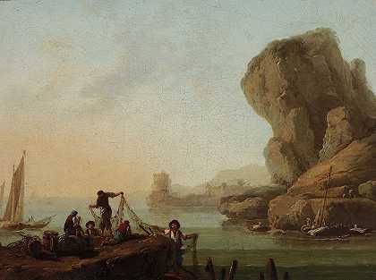 让·巴蒂斯特·皮勒姆的《渔民在海边拉网》