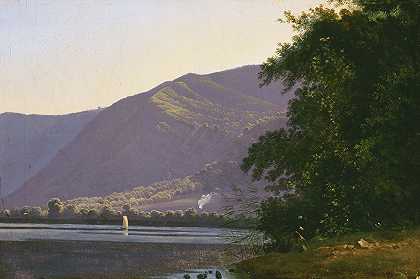 Antoine-Fèlix Boisselier的《内米湖景色》