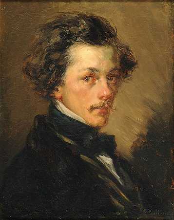 “肖像者，作者：Jean-François Millet