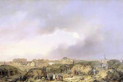 “1832年11月19日至12月23日的围攻后不久，安特卫普城堡，以及费迪南德·德·布雷克利尔将荷兰加里森投降给法国人