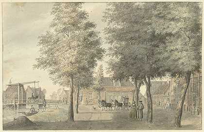 Hermanus Petrus Schouten的《Zuilen村的广场》