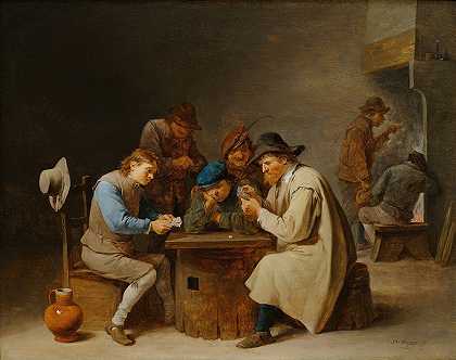 《纸牌玩家》作者：David Teniers The Younger