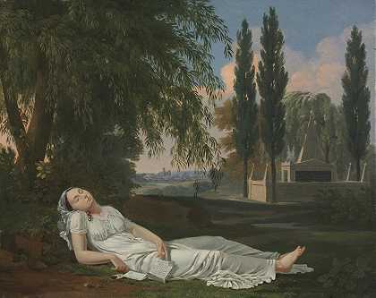 伯纳德·盖洛特的《睡在风景中的女人》