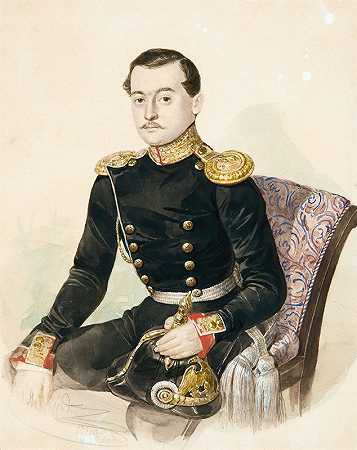 卡齐米尔·安东诺维奇·亚塞维奇的《军官肖像》