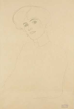 古斯塔夫·克里姆特（Gustav Klimt）的《左方四分之三女性胸围》